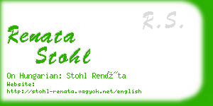 renata stohl business card